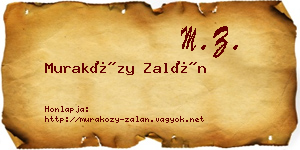 Muraközy Zalán névjegykártya